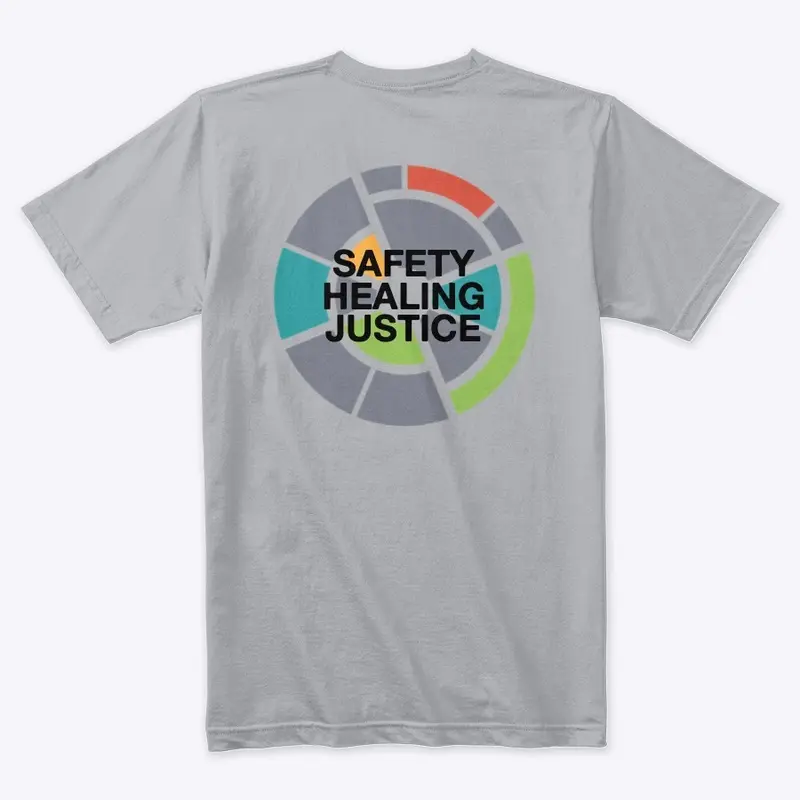 Safety, Healing, and Justice Comfy Tee